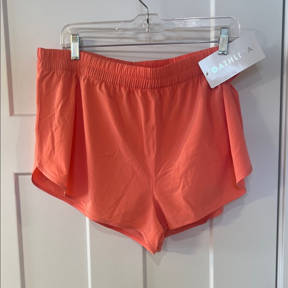 Athleta Speedwork Run Shorts NWT Coral Running Athletic Shorts